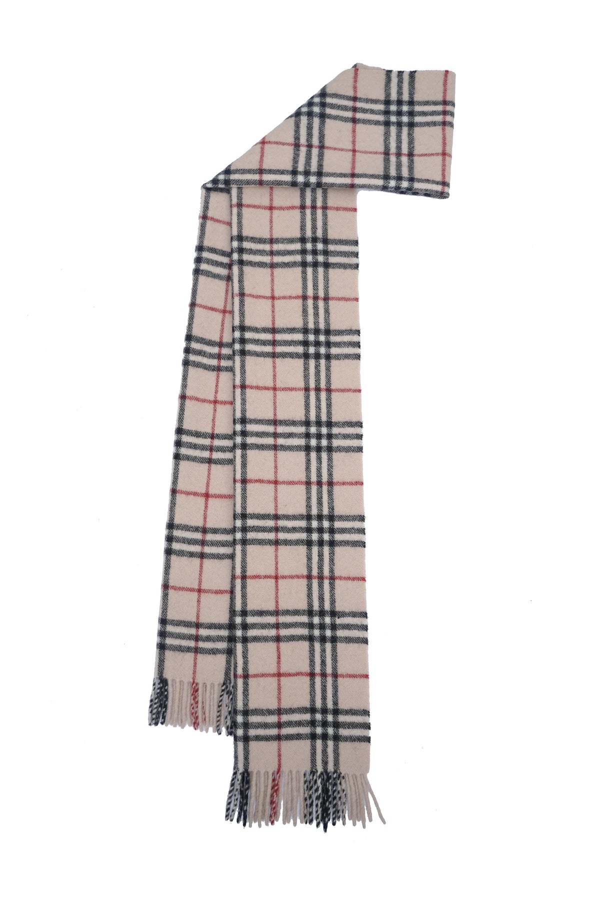 Burberry Pre-Owned Check Lambswool Beige Scarf
