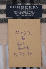 Burberry Pre-Owned Check Lambswool Beige Scarf