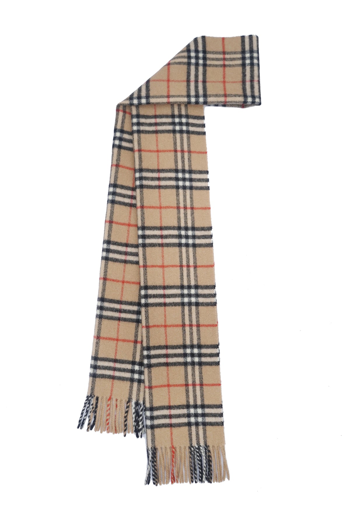 Burberry Pre-Owned Check Lambswool Beige Scarf