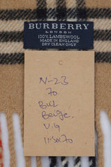 Burberry Pre-Owned Check Lambswool Beige Scarf