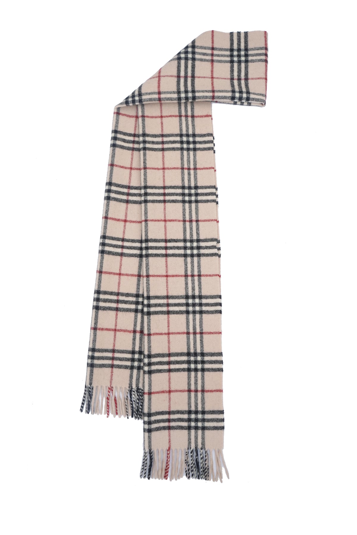 Burberry Pre-Owned Check Lambswool Beige Scarf