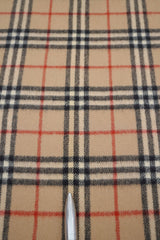 Check Lambswool Beige Scarf