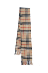 Check Lambswool Beige Scarf