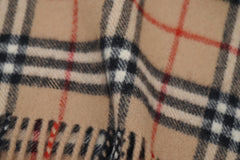 Check Lambswool Beige Scarf