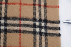 Check Lambswool Beige Scarf