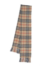 Check Lambswool Beige Scarf
