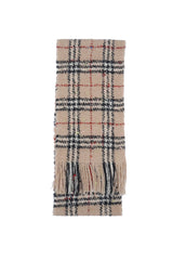 Check Wool Beige Scarf