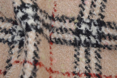 Check Wool Beige Scarf
