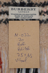 Check Wool Beige Scarf