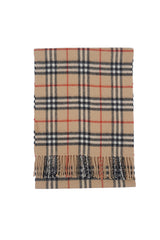 Check Lambswool Beige Scarf