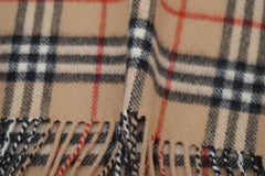 Check Lambswool Beige Scarf