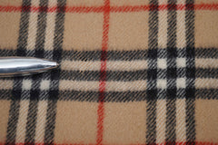 Check Lambswool Beige Scarf