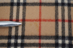 Check Lambswool Beige Scarf