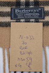 Check Lambswool Beige Scarf