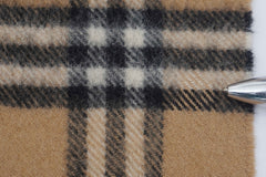 Check Lambswool Beige Scarf