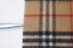 Check Lambswool Beige Scarf