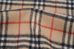 Check Lambswool Beige Scarf