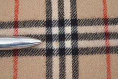 Check Lambswool Beige Scarf