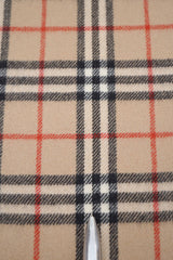 Check Lambswool Beige Scarf