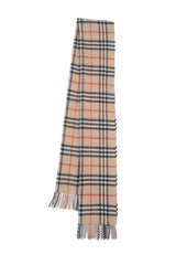 Check Lambswool Beige Scarf