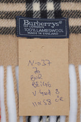 Check Lambswool Beige Scarf