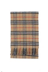 Check Lambswool Beige Scarf
