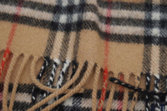 Check Lambswool Beige Scarf