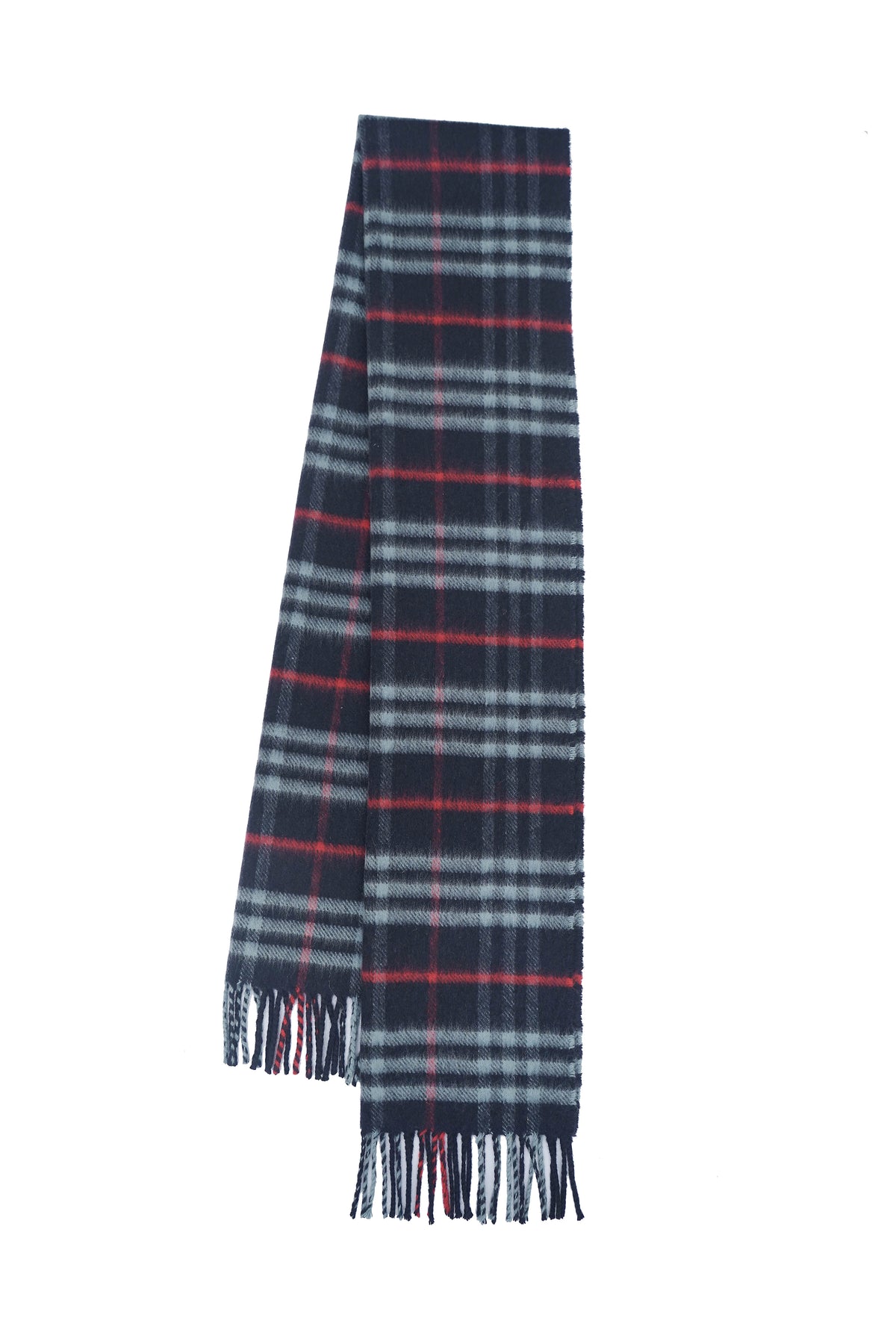 Burberry Pre-Owned Check Cashmere Blue Scarf