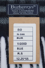 Burberry Pre-Owned Check Cashmere Blue Scarf