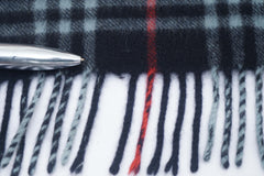 Check Cashmere Blue Scarf