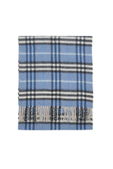 Check Cashmere Sky Blue Scarf