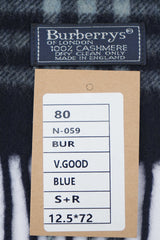 Check Cashmere Blue Scarf