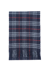 Check Lambswool Blue Scarf