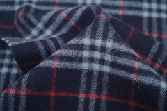Check Lambswool Blue Scarf