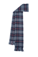 Check Lambswool Blue Scarf