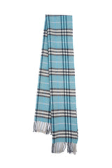 Check Lambswool Blue Scarf