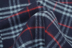 Check Lambswool Blue Scarf