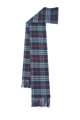 Check Lambswool Blue Scarf