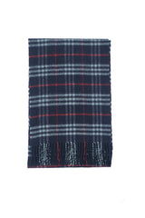 Check Lambswool Blue Scarf