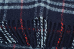 Check Lambswool Blue Scarf