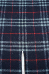 Check Lambswool Blue Scarf