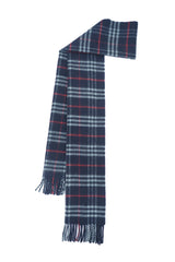 Check Lambswool Blue Scarf