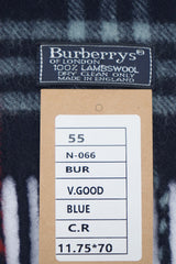 Check Lambswool Blue Scarf