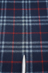 Check Lambswool Blue Scarf