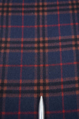 Check Lambswool Blue Scarf