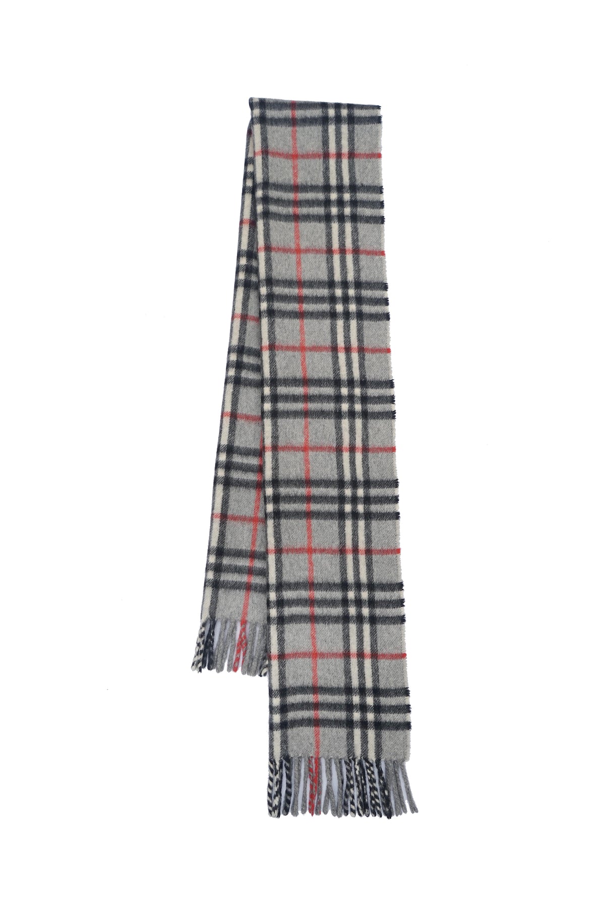 Check Cashmere Grey Scarf