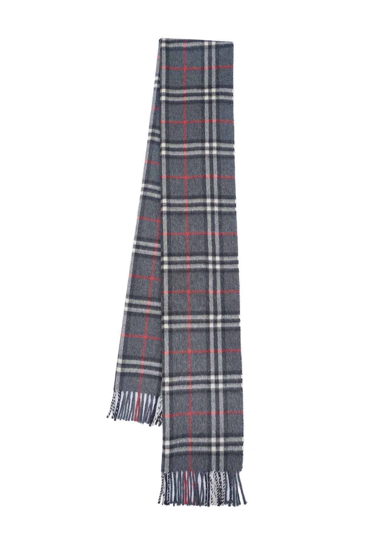 Check Cashmere Grey Scarf