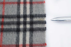 Check Cashmere Grey Scarf