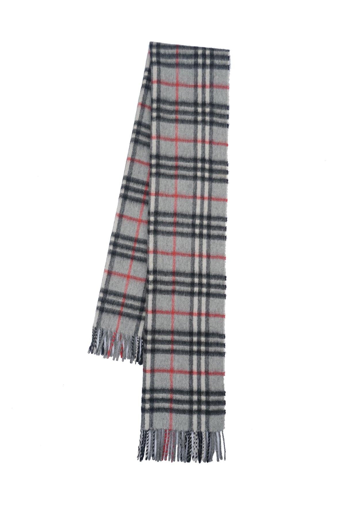 Check Cashmere Grey Scarf