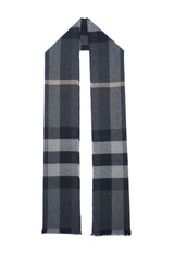 Burberry Pre-Owned Check Wool Grey Scarf